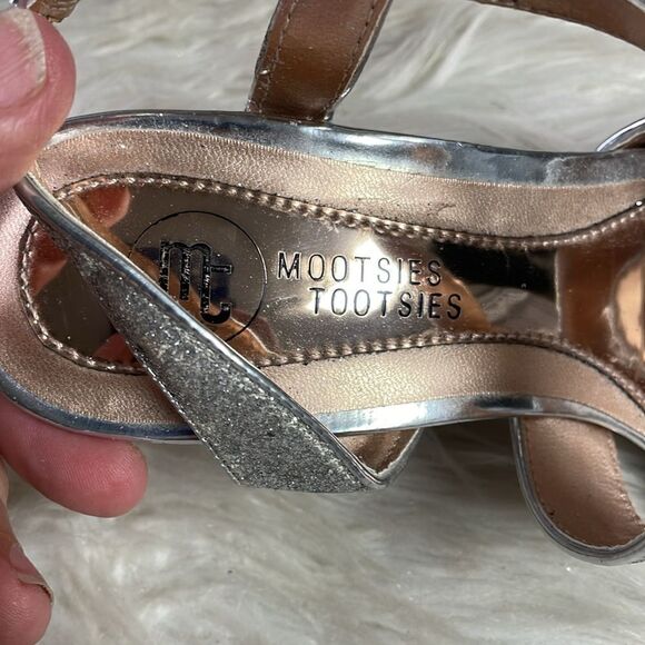 Mootsie Tootsies Ladies Strappy Silver Glittery Clear Heels, Size 6, Mo Jericho - Picture 3 of 10